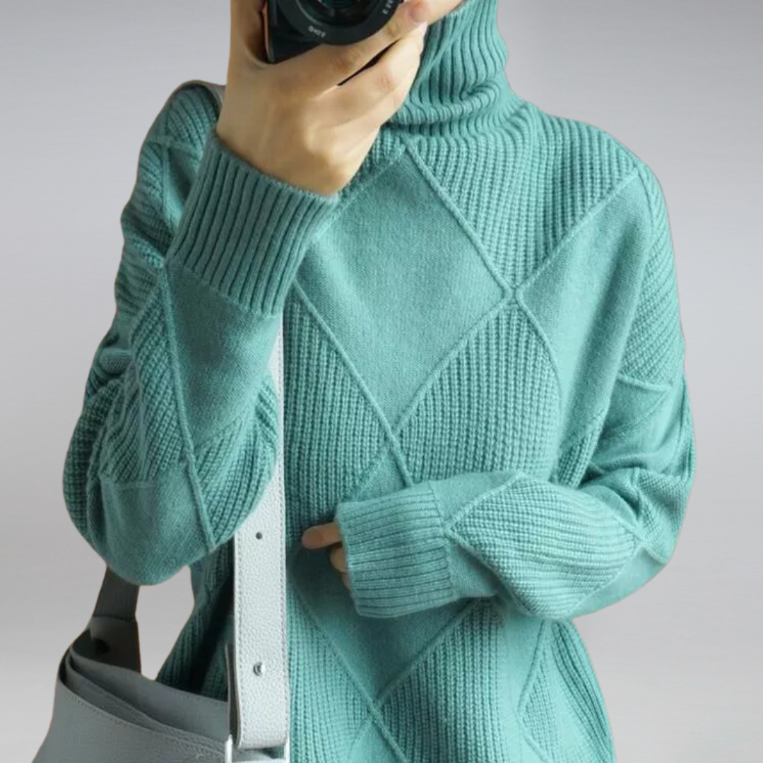 Zerina™ | Pull chic à col montant – Élégance