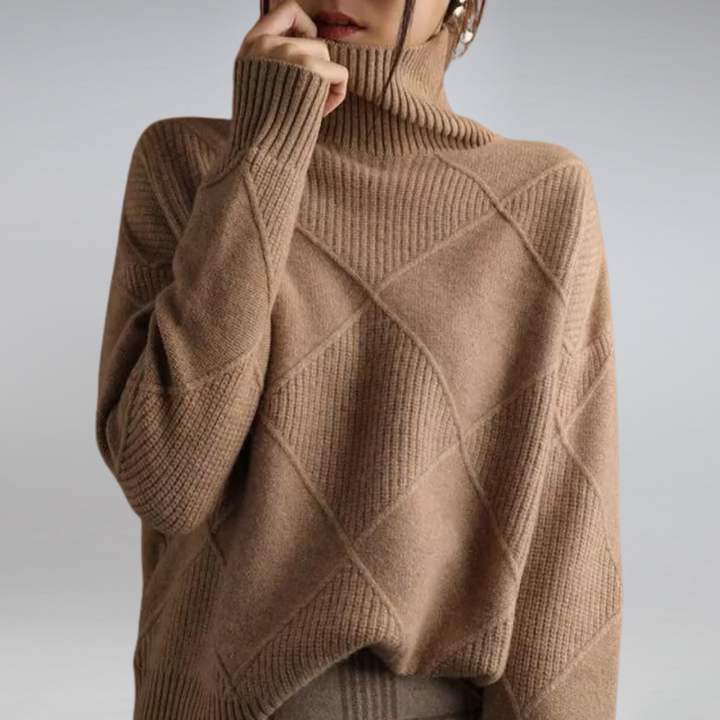 Zerina™ | Pull chic à col montant – Élégance