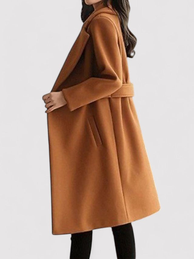 Elise – Belted Winter Élegance