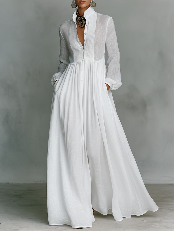Florence™ | Robe maxi coton – Élégance