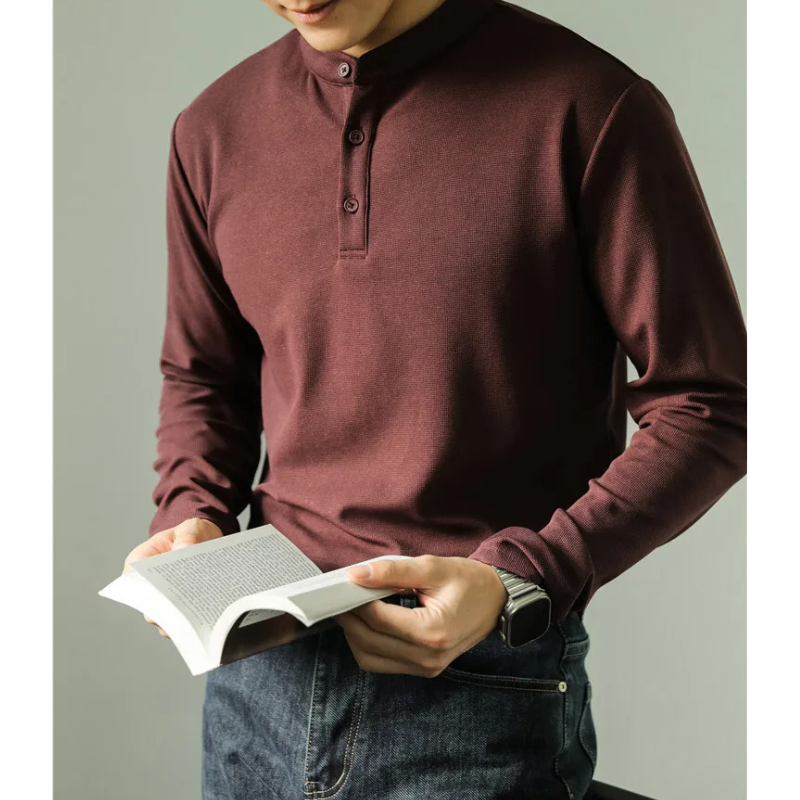 Amedeo™ | Henley à manches longues – Élégance
