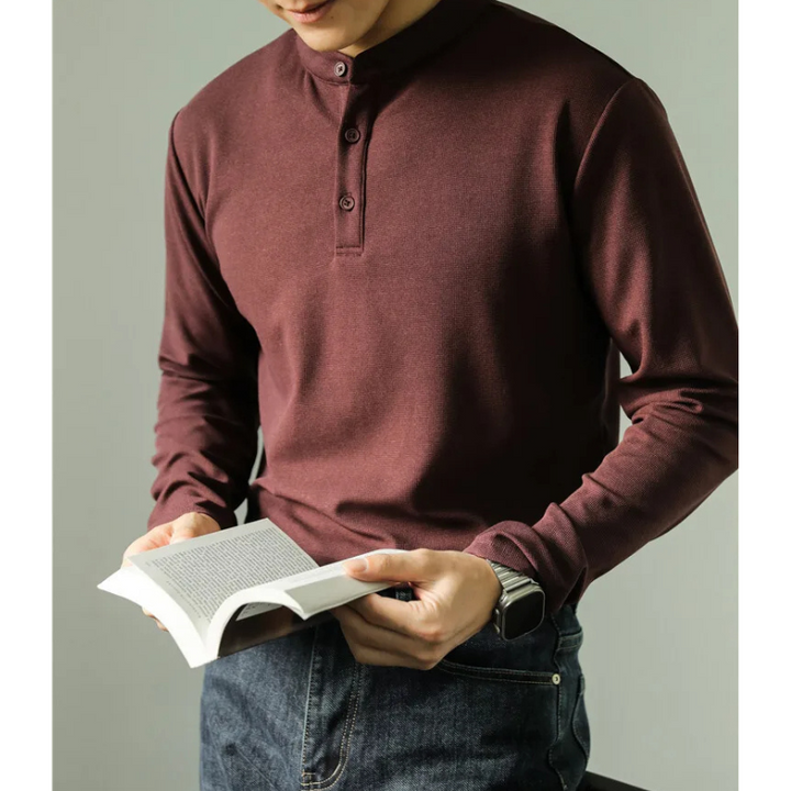 Amedeo™ | Henley à manches longues – Élégance