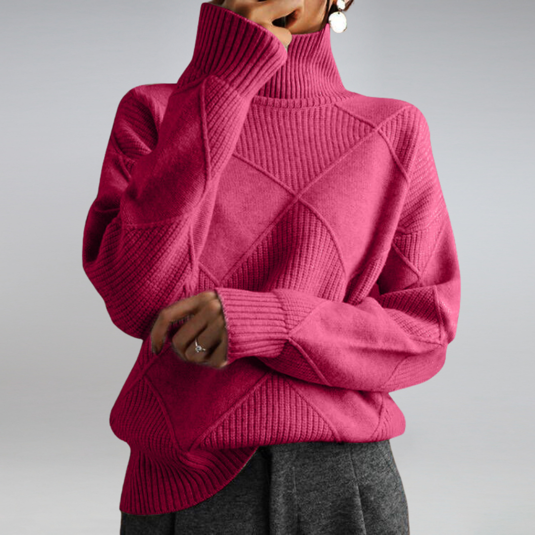 Zerina™ | Pull chic à col montant – Élégance