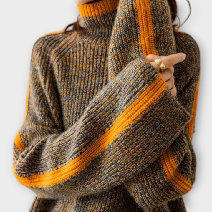 Breseis™ | Pull à col roulé vintage – Élégance
