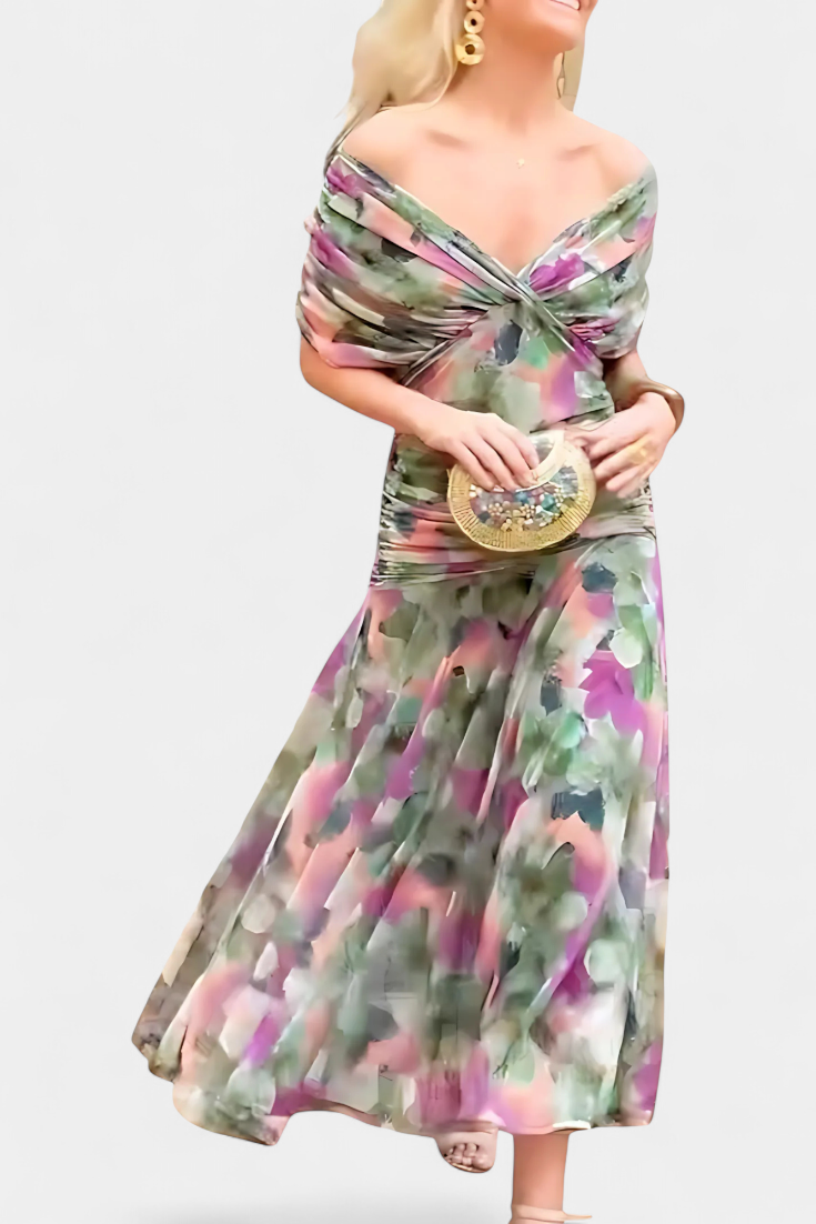 Elowen™ | Robe longue fleurie – Élégance