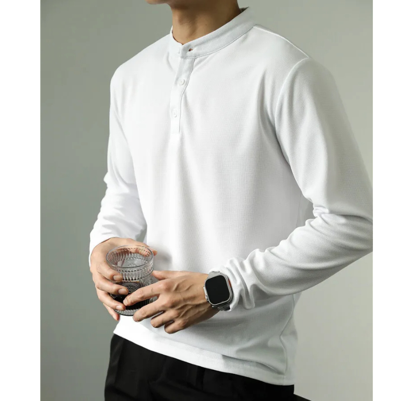 Amedeo™ | Henley à manches longues – Élégance