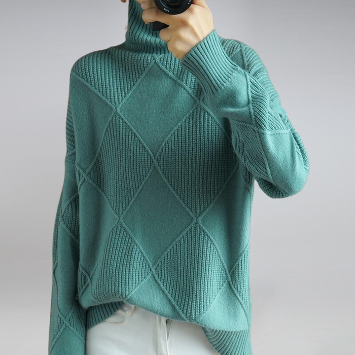 Zerina™ | Pull chic à col montant – Élégance