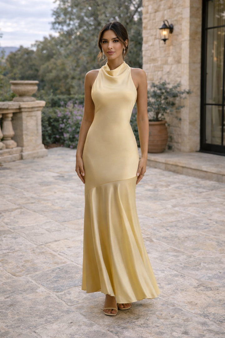Lennon - Élégant maxi robe en soie | Élégance