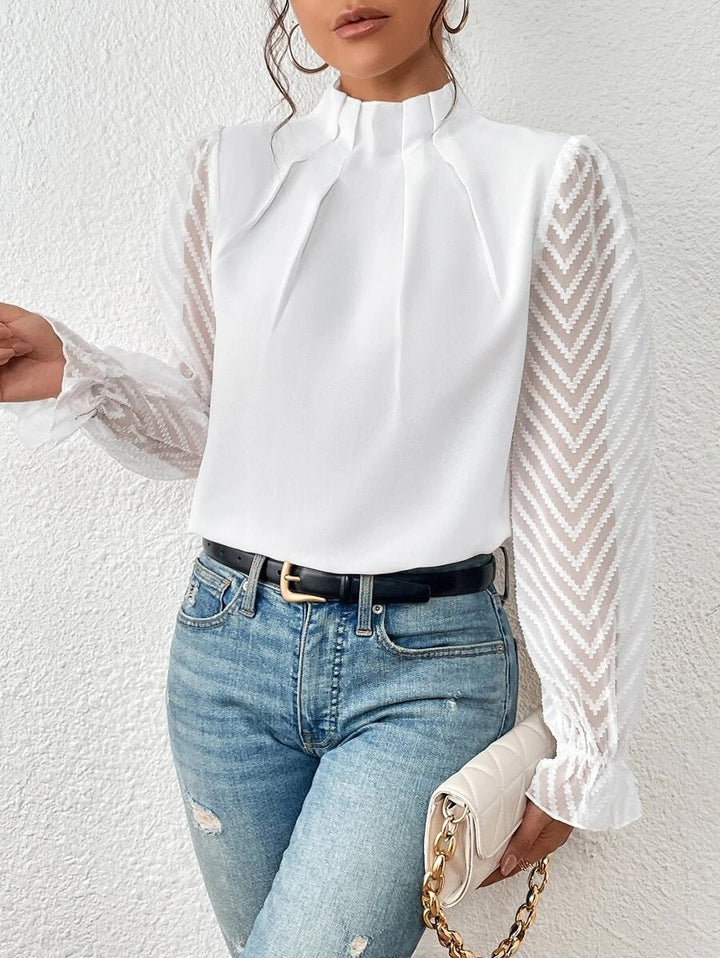 Elena™ | Blouse élégante à manches en voile – Élégance