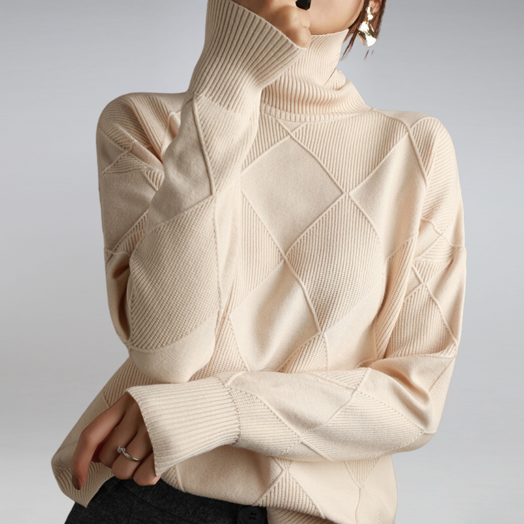 Zerina™ | Pull chic à col montant – Élégance