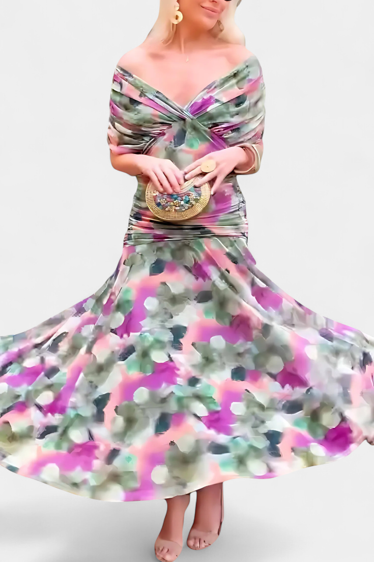 Elowen™ | Robe longue fleurie – Élégance