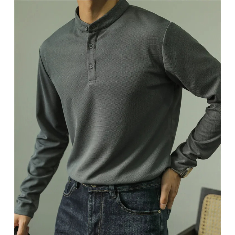 Amedeo™ | Henley à manches longues – Élégance