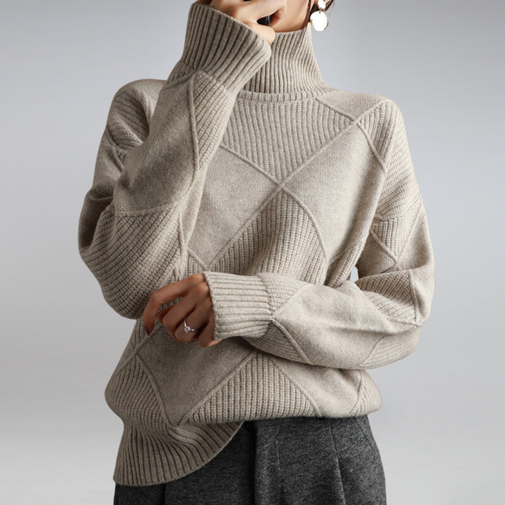 Zerina™ | Pull chic à col montant – Élégance