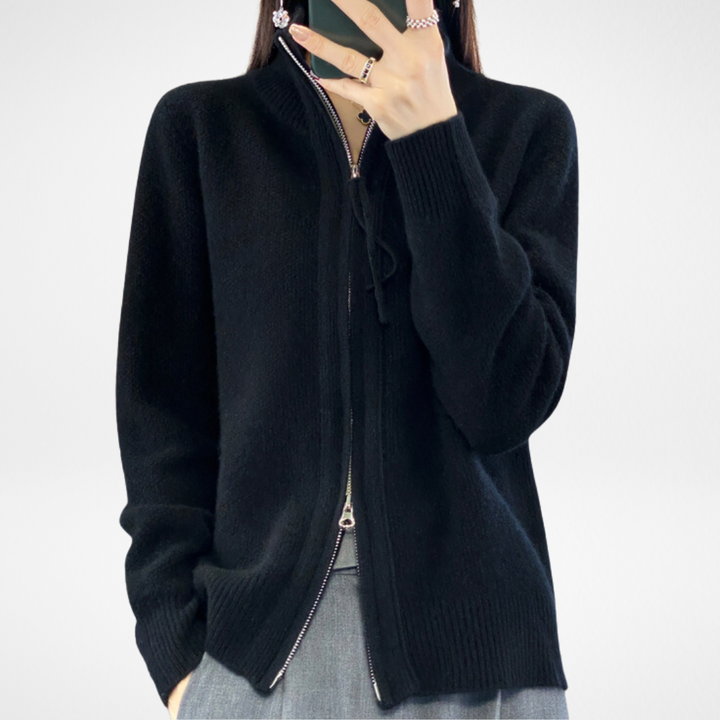 Marcelline™ | Gilet zippé en cachemire – Élégance