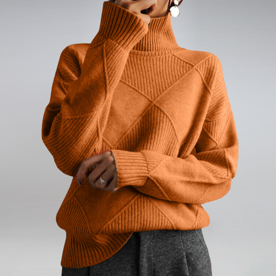 Zerina™ | Pull chic à col montant – Élégance