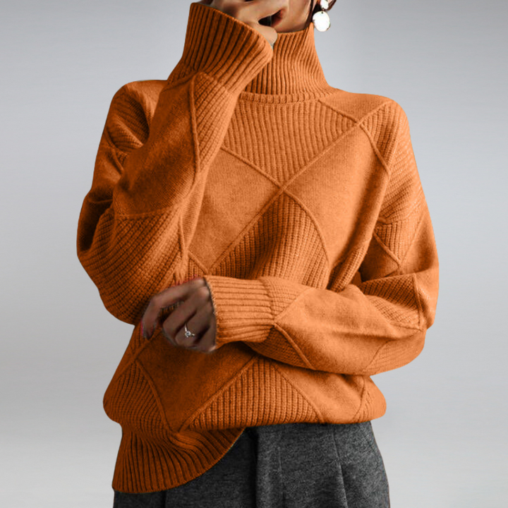 Zerina™ | Pull chic à col montant – Élégance