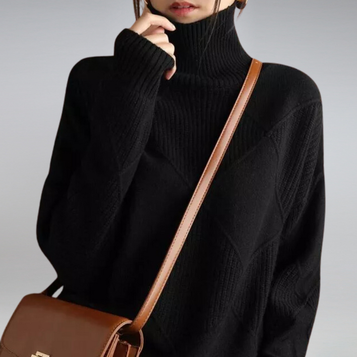 Zerina™ | Pull chic à col montant – Élégance