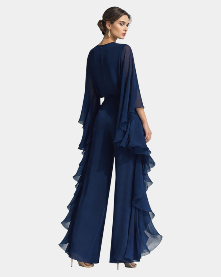 Véronique | Ensemble élégant en chiffon à volants | Élégance