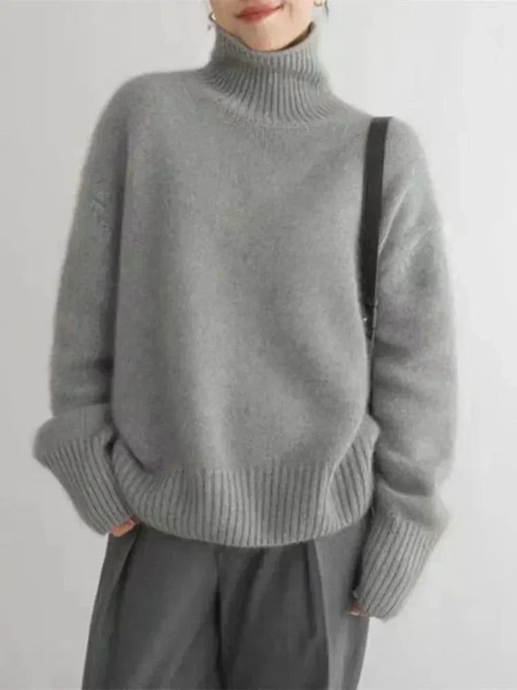 Diana™ | Pull doux à col montant – Élégance