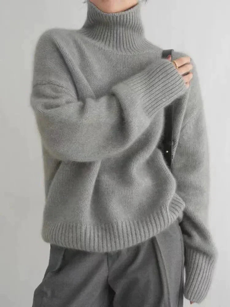 Diana™ | Pull doux à col montant – Élégance
