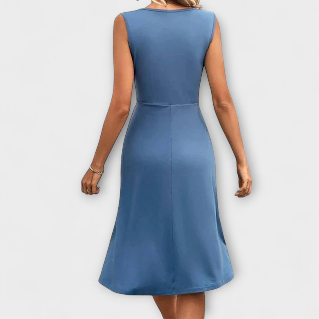 Lina | Robe d’Été à Col Cache-Cœur – Élégance