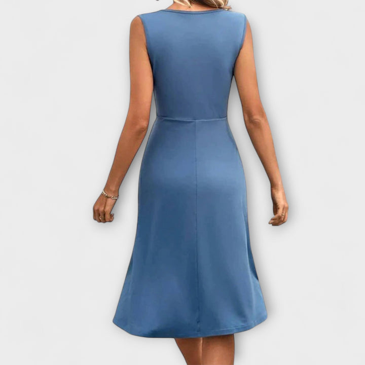 Lina | Robe d’Été à Col Cache-Cœur – Élégance
