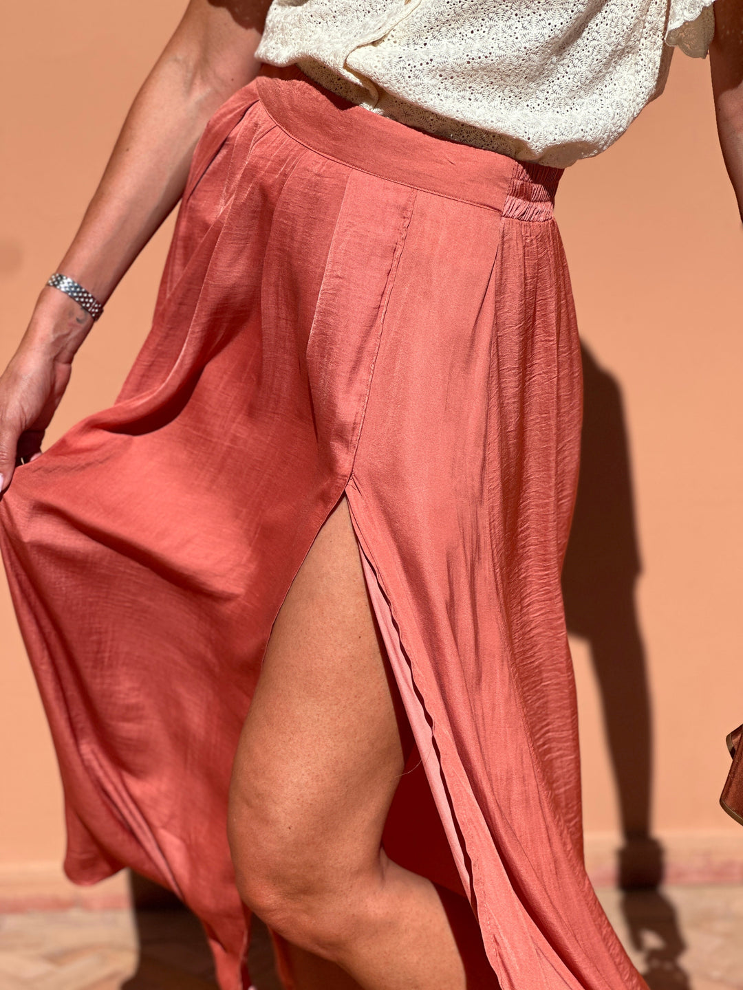 Jupe Frida – Terracotta Élégance