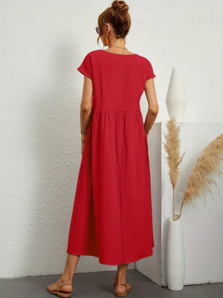 Gabrielle — Robe midi fluide élégance intemporelle | Élégance