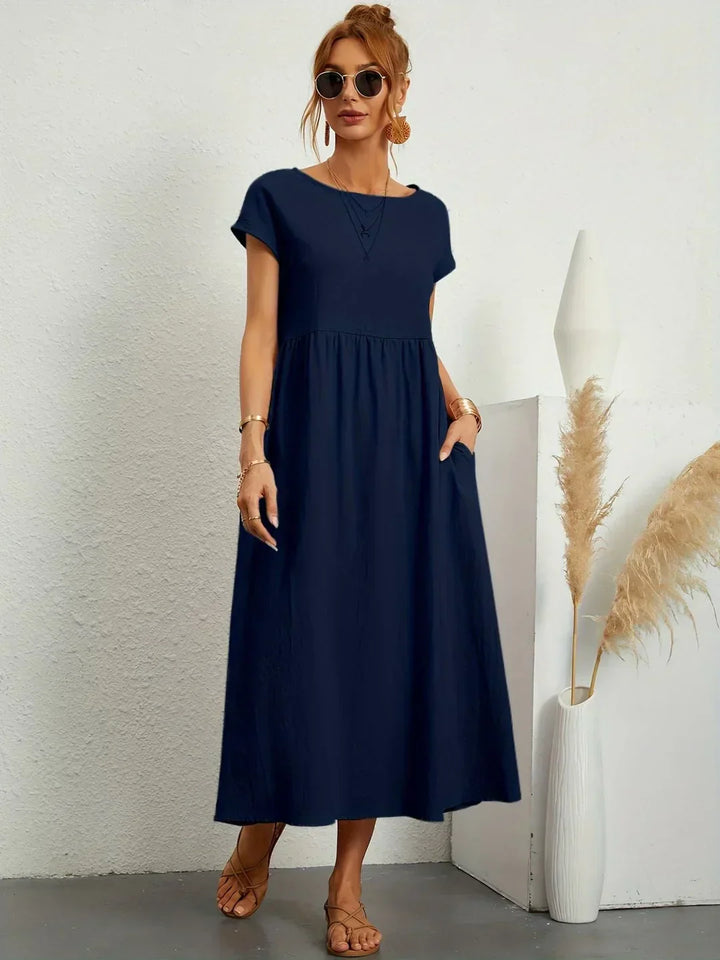 Gabrielle — Robe midi fluide élégance intemporelle | Élégance