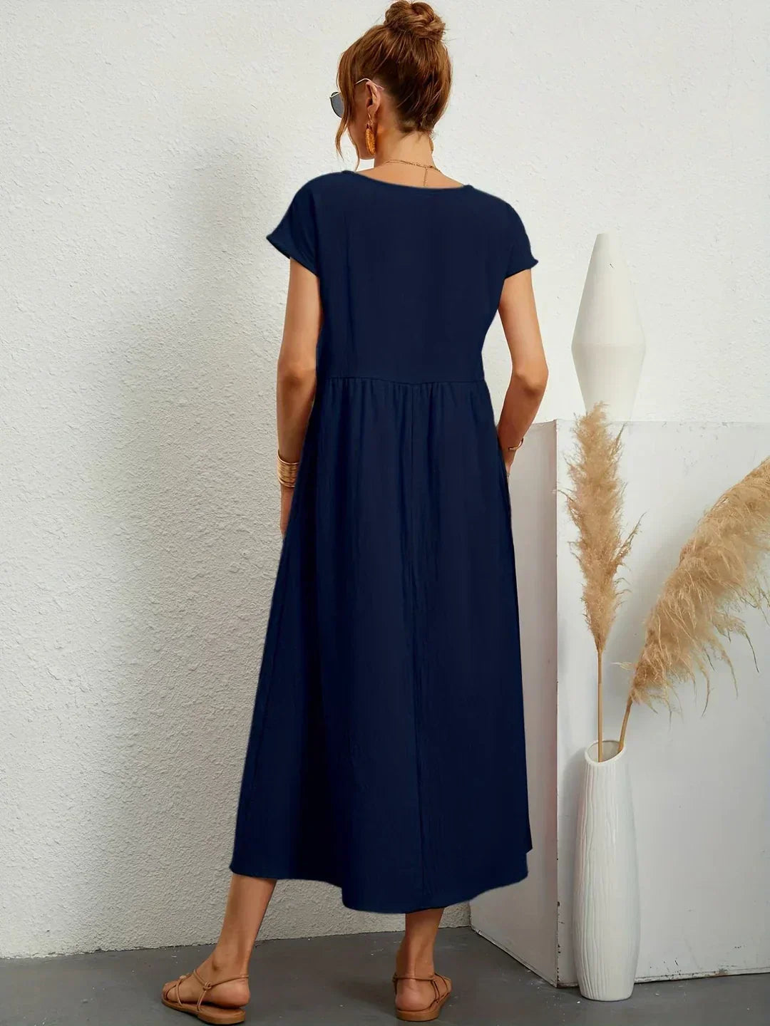 Gabrielle — Robe midi fluide élégance intemporelle | Élégance