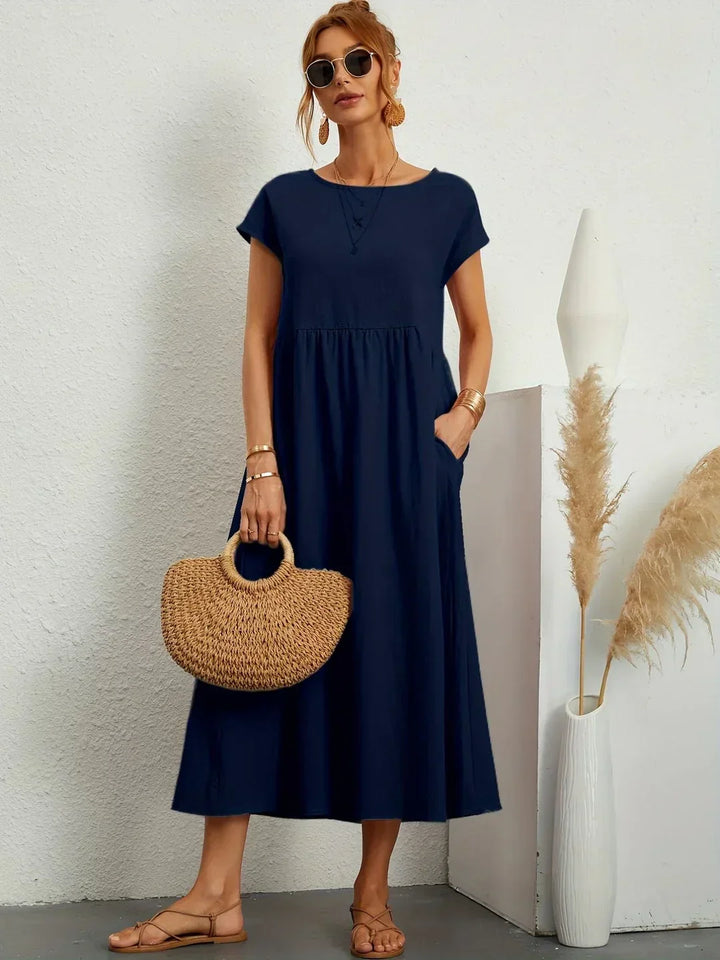 Gabrielle — Robe midi fluide élégance intemporelle | Élégance