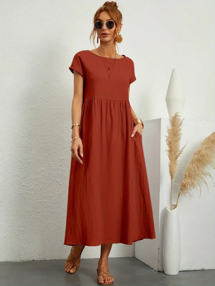 Gabrielle — Robe midi fluide élégance intemporelle | Élégance