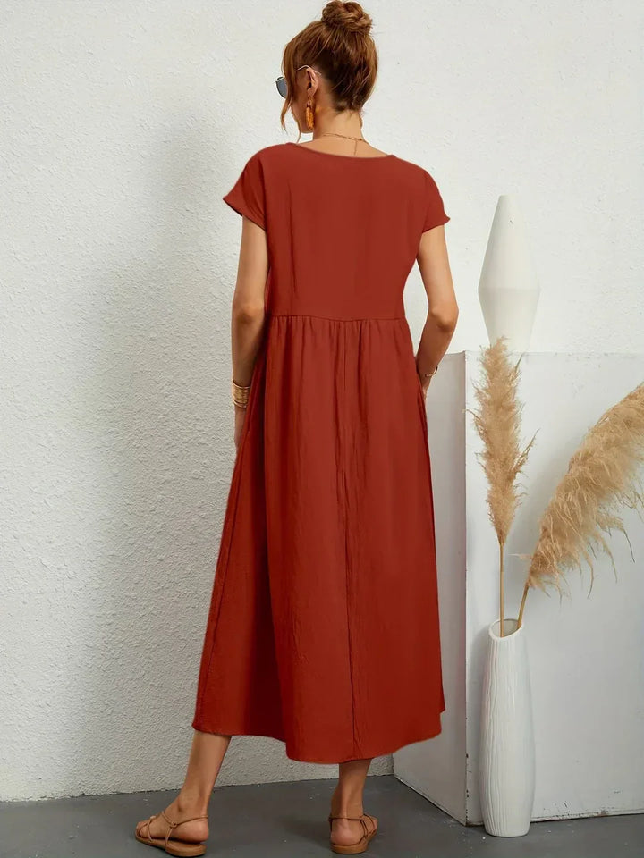 Gabrielle — Robe midi fluide élégance intemporelle | Élégance