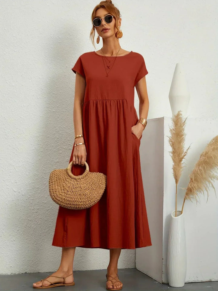 Gabrielle — Robe midi fluide élégance intemporelle | Élégance