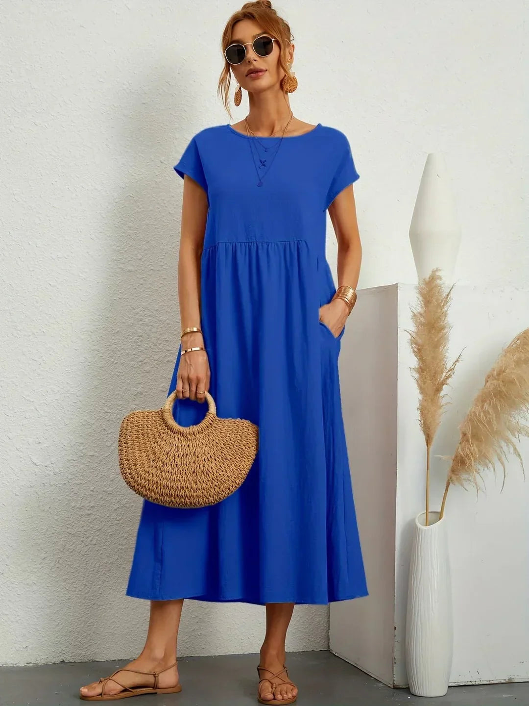 Gabrielle — Robe midi fluide élégance intemporelle | Élégance