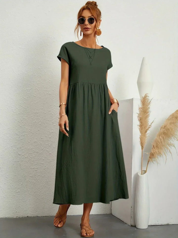 Gabrielle — Robe midi fluide élégance intemporelle | Élégance