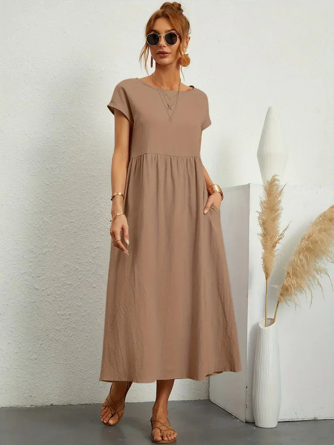 Gabrielle — Robe midi fluide élégance intemporelle | Élégance