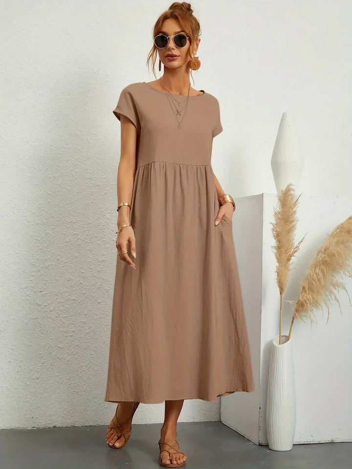 Gabrielle — Robe midi fluide élégance intemporelle | Élégance