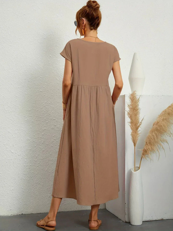Gabrielle — Robe midi fluide élégance intemporelle | Élégance