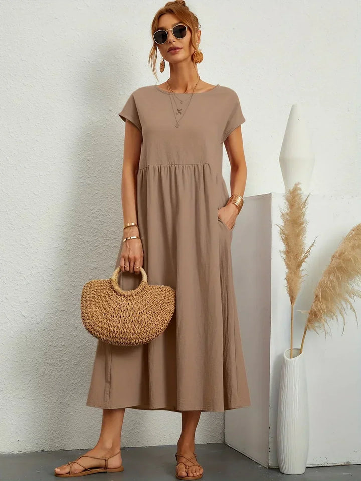 Gabrielle — Robe midi fluide élégance intemporelle | Élégance