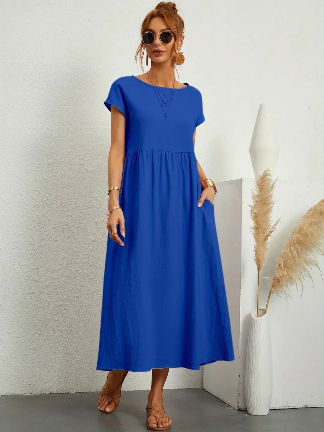 Gabrielle — Robe midi fluide élégance intemporelle | Élégance