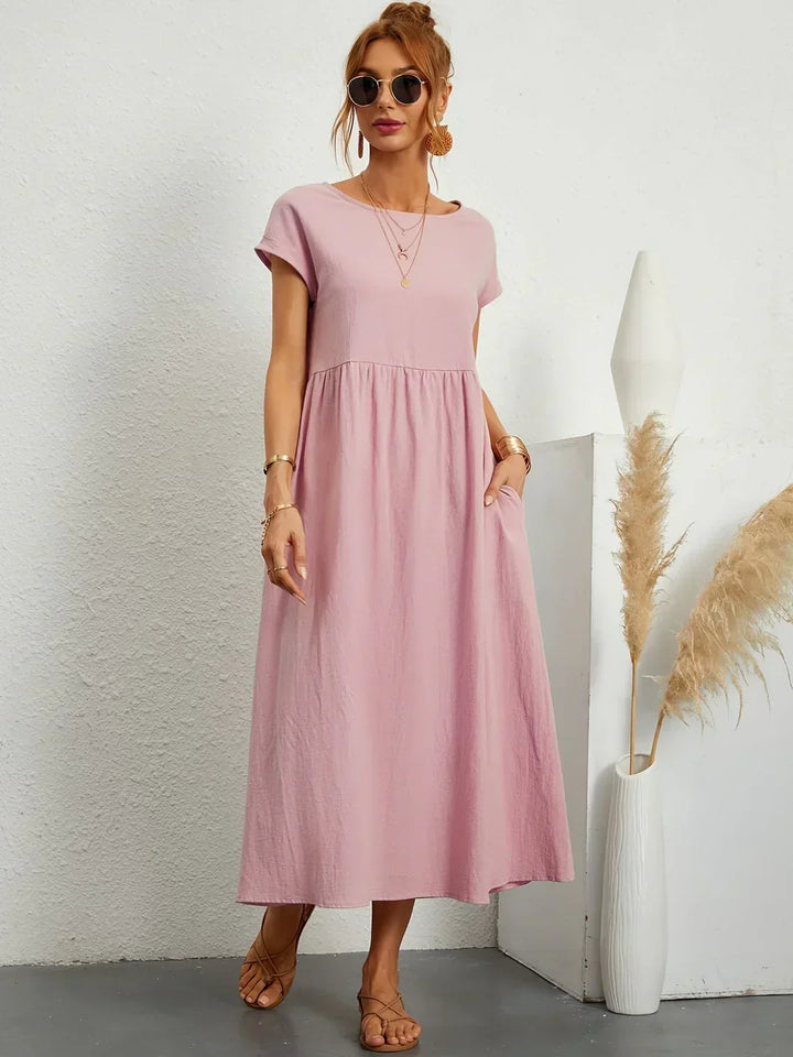 Gabrielle — Robe midi fluide élégance intemporelle | Élégance