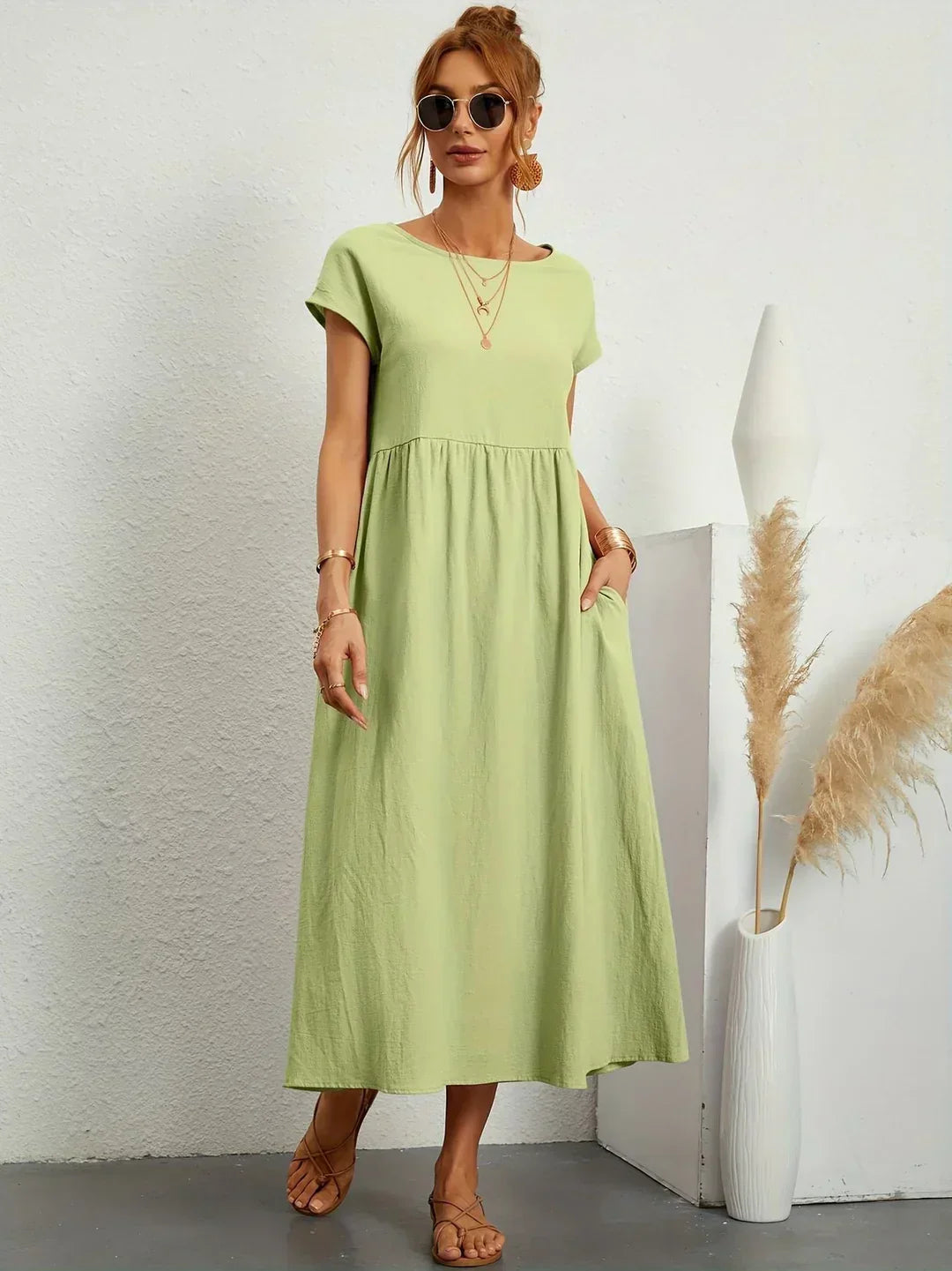 Gabrielle — Robe midi fluide élégance intemporelle | Élégance