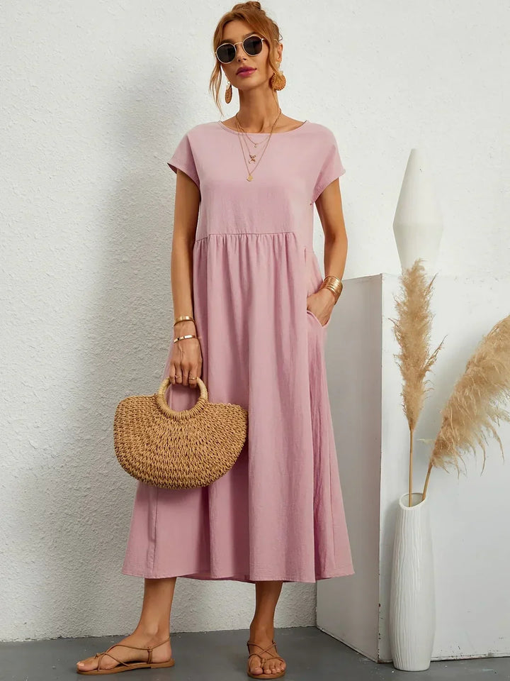 Gabrielle — Robe midi fluide élégance intemporelle | Élégance