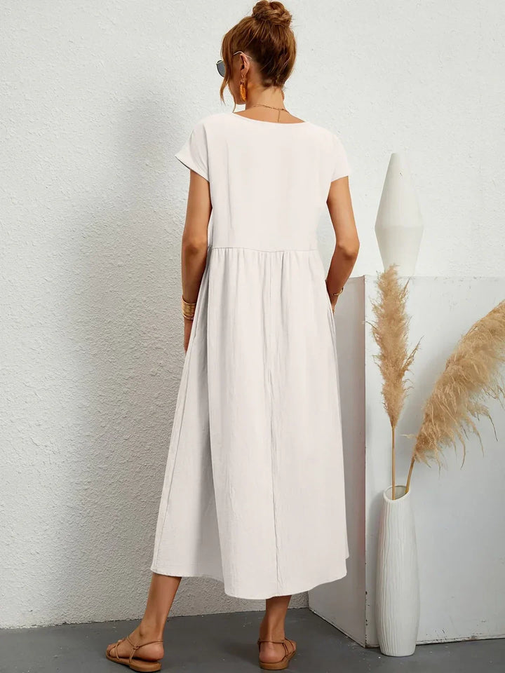 Gabrielle — Robe midi fluide élégance intemporelle | Élégance