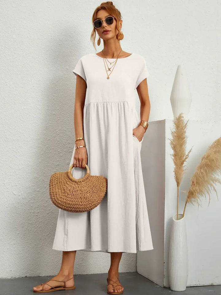 Gabrielle — Robe midi fluide élégance intemporelle | Élégance