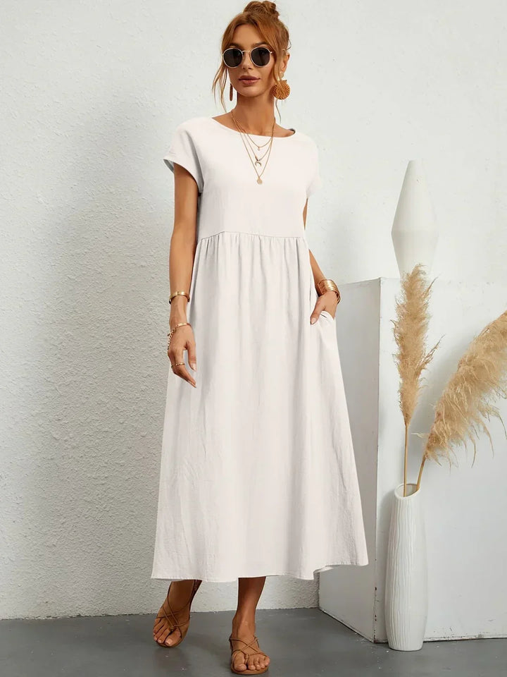 Gabrielle — Robe midi fluide élégance intemporelle | Élégance