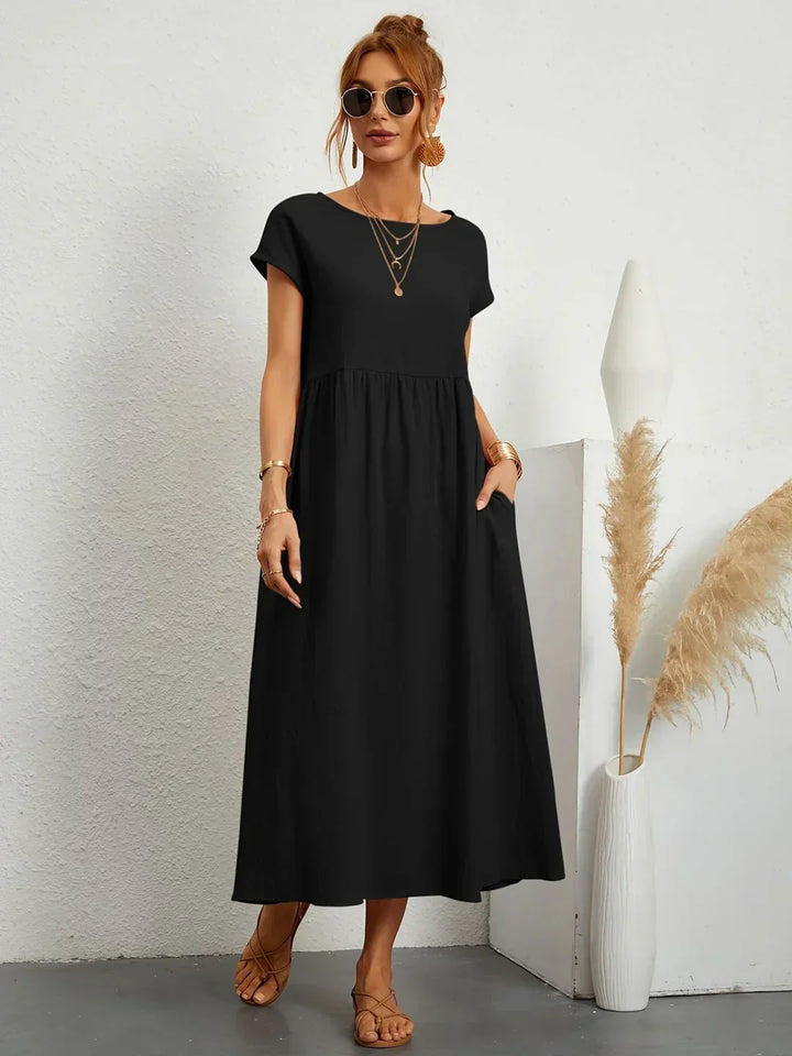 Gabrielle — Robe midi fluide élégance intemporelle | Élégance