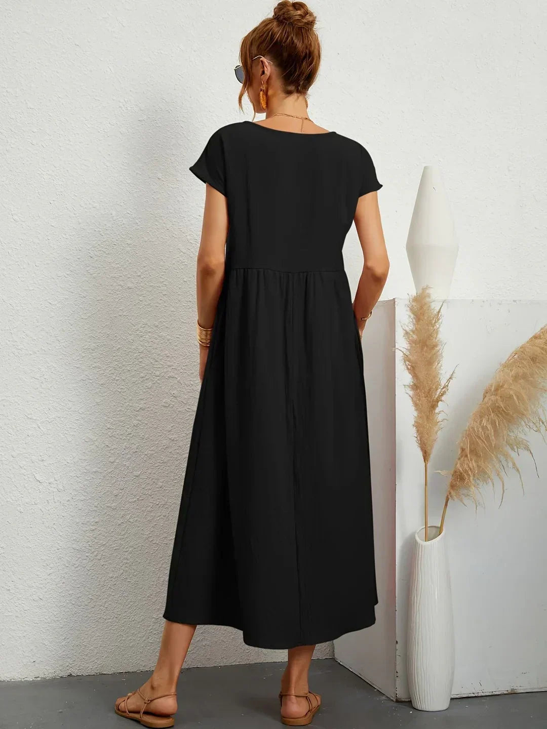 Gabrielle — Robe midi fluide élégance intemporelle | Élégance