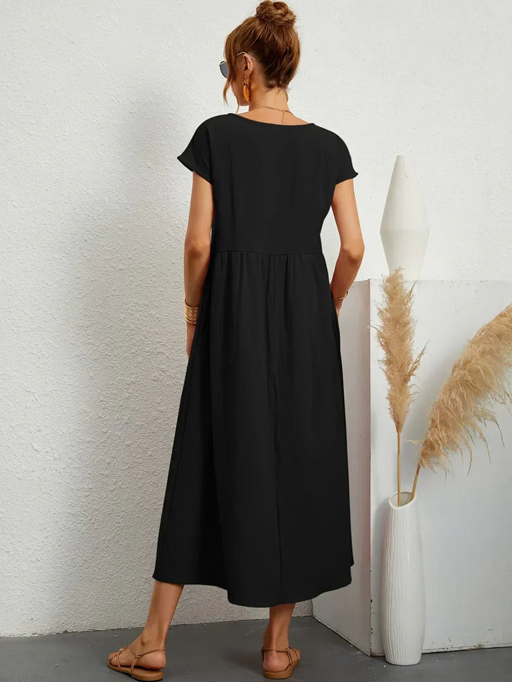 Gabrielle — Robe midi fluide élégance intemporelle | Élégance